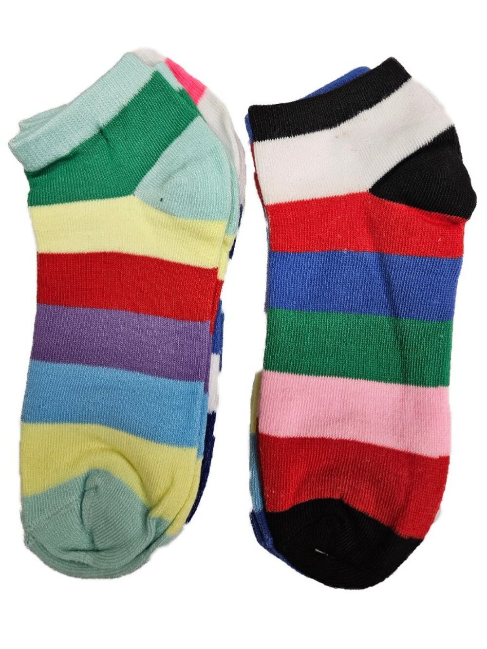 Women's Ankle Socks, Bundle of 12 Pairs, Striped